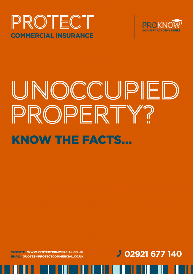 picture of leaflet with the facts on unoccupied property insurance by protect commercial